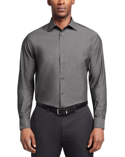 Calvin Klein Steel Slim-fit Non-iron Stain Shield Dress Shirt - Natural