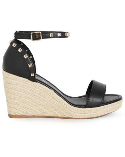 City Chic Wide Fit Electric Wedge - Metallic