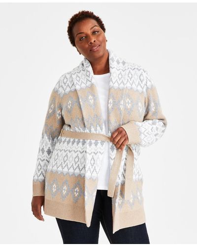 Plus size sale fair isle