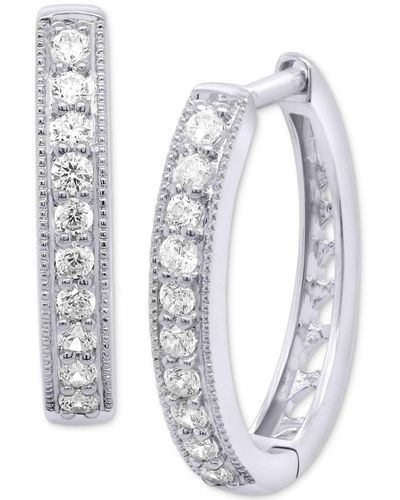 Forever Grown Diamonds Lab-created Diamond Small Hoop Earrings (1/2 Ct. T.w. - White