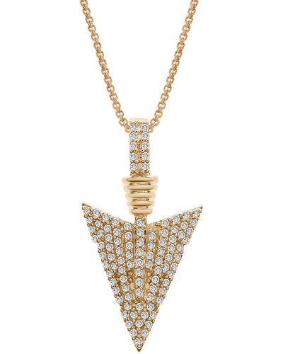 Macy's Diamond Arrow 22" Pendant Necklace (1/2 Ct. T.w. - Metallic