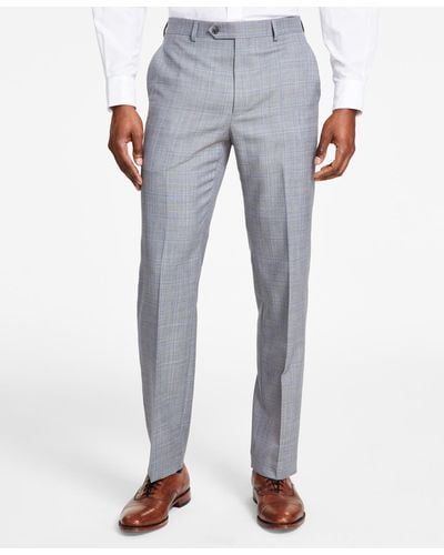 Michael Kors Classic-fit Stretch Wool-blend Suit Pants - Blue