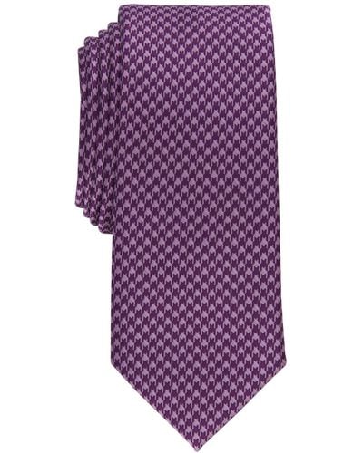 Alfani Moore Houndstooth Tie - Purple