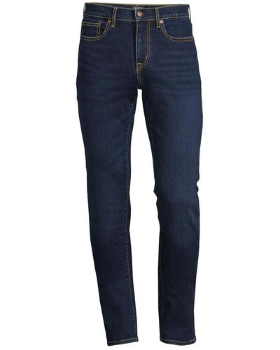 Lands' End Recover 5 Pocket Straight Fit Denim Jeans - Blue