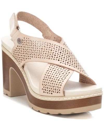 Xti Cross Strap Heeled Sandals By - White