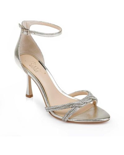 Badgley Mischka Vani Almond Toe Evening Sandals - White