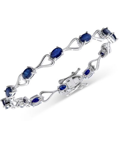 Macy's Ruby Heart Link Bracelet (6 Ct. T.w. - Blue