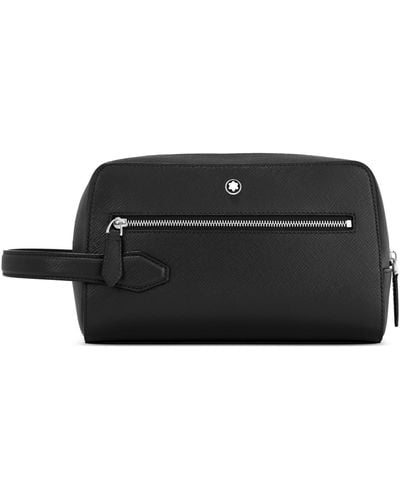 Montblanc Sartorial Leather Wash Bag - Black
