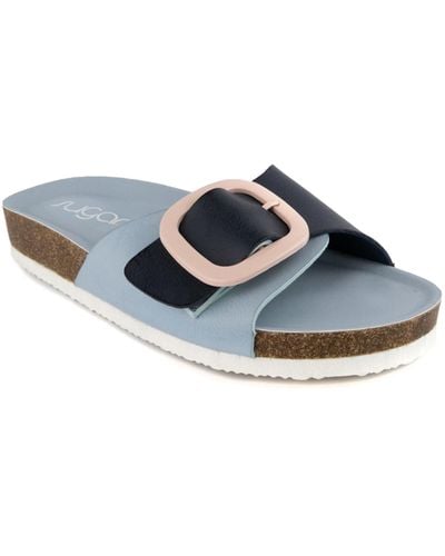 Sugar Zerri Slip-on Slide Sandals - Blue