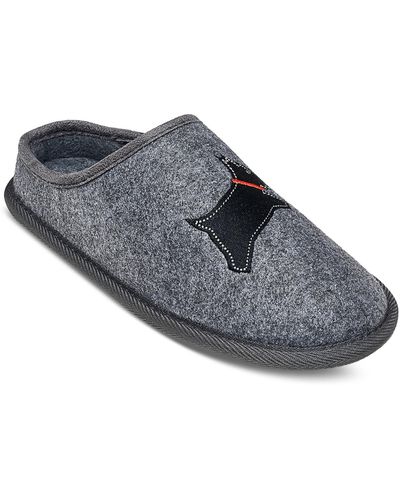 Radley Super Cozy Embroidered Mule Slippers - Gray