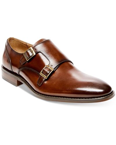 Steve Madden Elvin Double Monk Strap Loafers - Brown