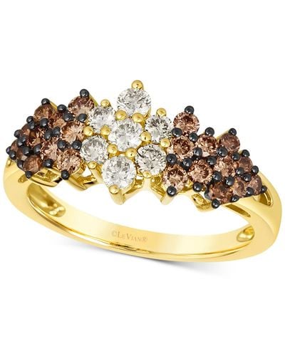 Le Vian ® Chocolate Ombré Diamond Cluster Ring (1 Ct. T.w.) In 14k Rose Gold, White Gold Or Yellow Gold - Metallic