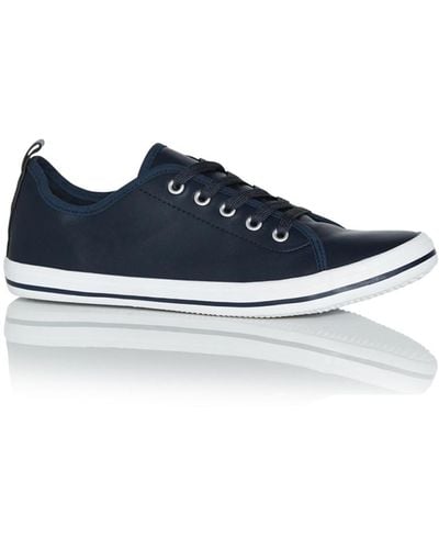 Avenue Wide Fit Lace Up Sneaker - Blue