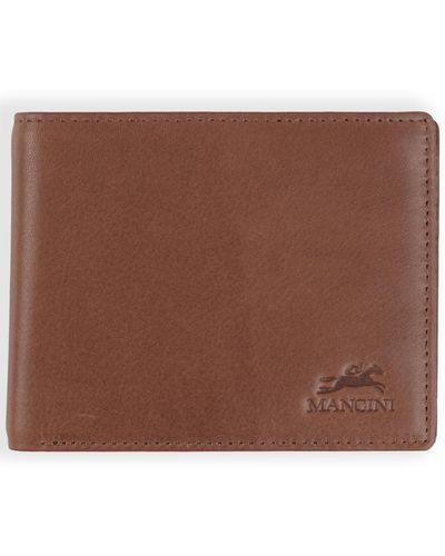 Mancini Bellagio Collection Center Wing Billfold Wallet - Brown