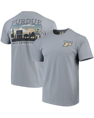 Image One Purdue Boilermakers Team Comfort Colors Campus Scenery T-shirt - Gray