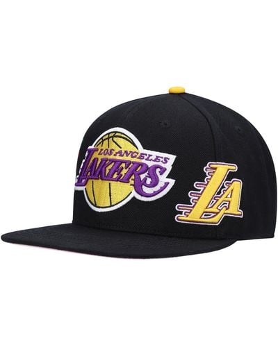 Pro Standard Los Angeles Lakers Roses Snapback Hat - Black
