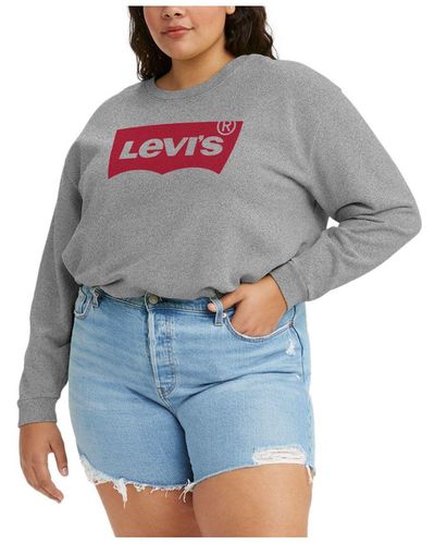 Levi's ® Trendy Plus Size Logo Sweatshirt - Gray