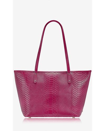 Gigi New York Taylor Leather Zip Tote - Pink