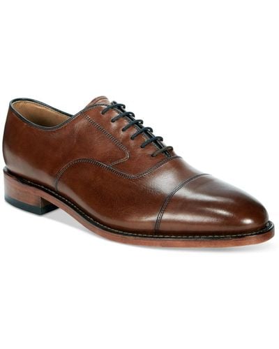 Johnston & Murphy Shoes, Melton Cap Toe Oxfords - Brown