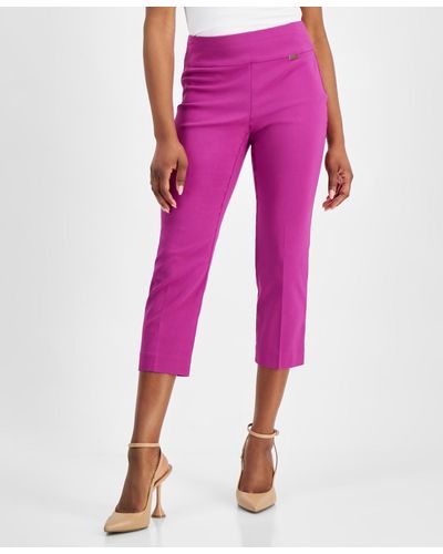 INC International Concepts Tummy-control Pull-on Capri Pants - Pink