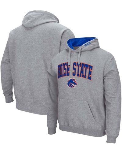 Colosseum Athletics Boise State Broncos Arch Logo 3.0 Pullover Hoodie - Gray
