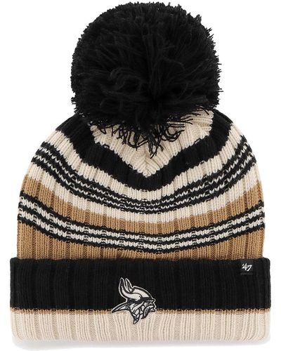 '47 Minnesota Vikings Barista Cuffed Knit Hat - Black