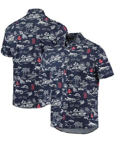Reyn Spooner Navy Boston Red Sox Kekai Button-down Shirt in Blue