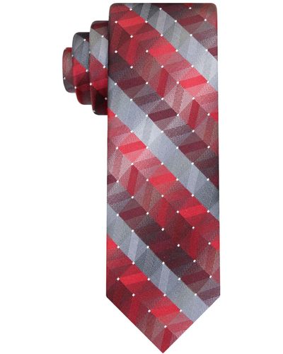 Van Heusen Geometric Dot Tie - Red