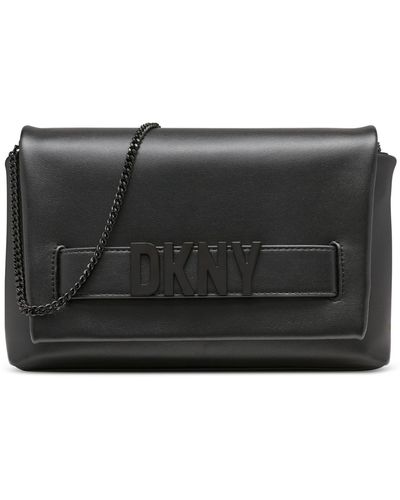 DKNY Pilar Small Leather Clutch - Black