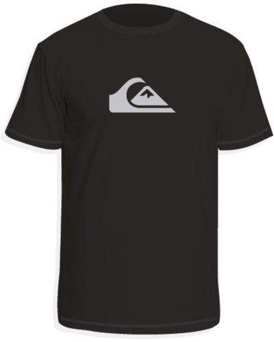 Quiksilver Solid Streak Short Sleeves Rashguard T-shirt - Black