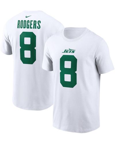 Nike Aaron Rodgers New York Jets Legacy Player Name And Number T-shirt - White