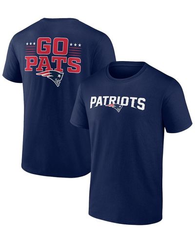 Profile New England Patriots Big And Tall Two-sided T-shirt - Blue