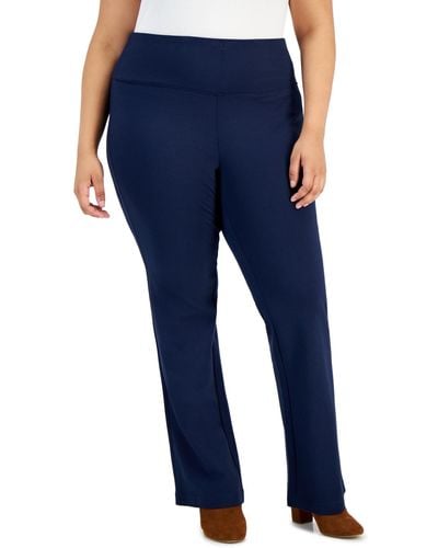 Style & Co. Plus Size High-rise Bootcut Ponte Pants - Blue