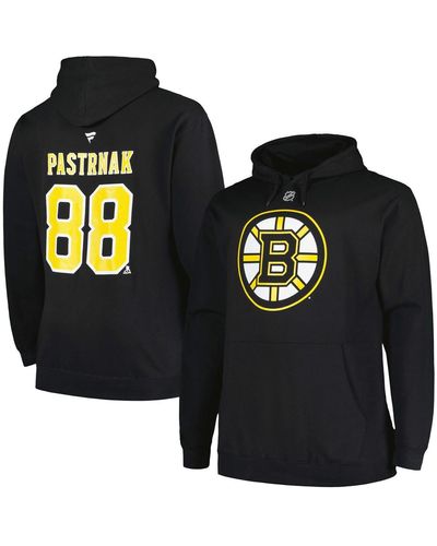 Profile David Pastrnak Boston Bruins Big And Tall Name And Number Pullover Hoodie - Black