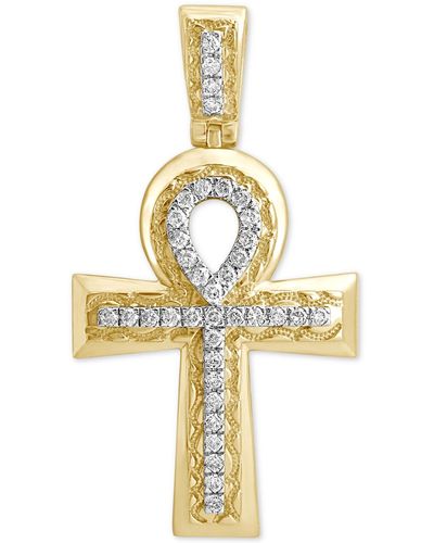 Macy's Diamond Ankh Cross Pendant (3/4 Ct. T.w. - Metallic