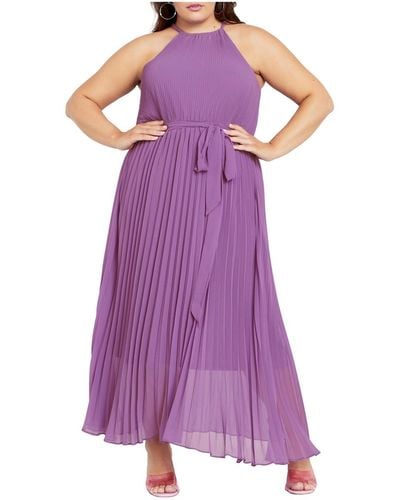 City Chic Plus Size Rebecca Maxi Dress - Purple