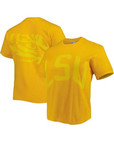 '47 Lsu Tigers Vintage-like Tubular Hyper Bright 2-hit Cropped T-shirt - Yellow