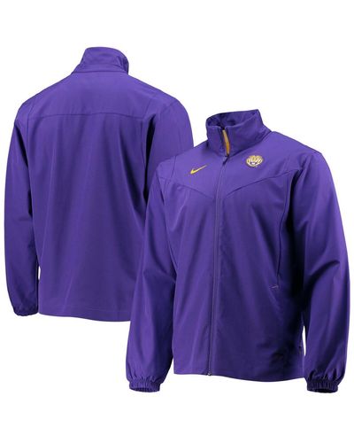 Nike Purple Lsu Tigers 2021 Sideline Full-zip Jacket