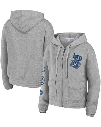 WEAR by Erin Andrews Indianapolis Colts Full-zip Hoodie - Gray
