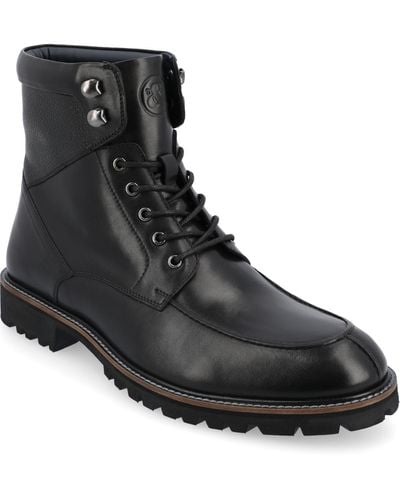 Thomas & Vine Shaffer Tru Comfort Foam Moc Toe Ankle Boots - Black