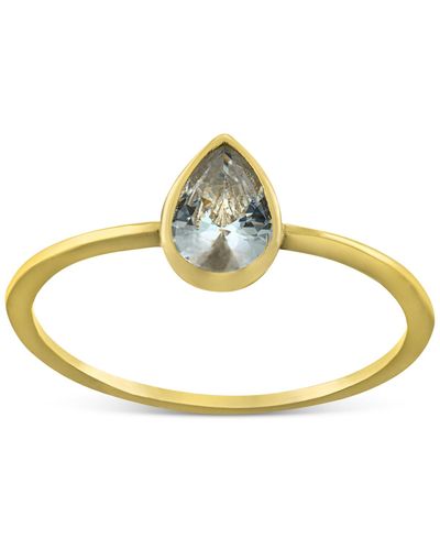 Giani Bernini Cubic Zirconia Pear Bezel Ring - Metallic