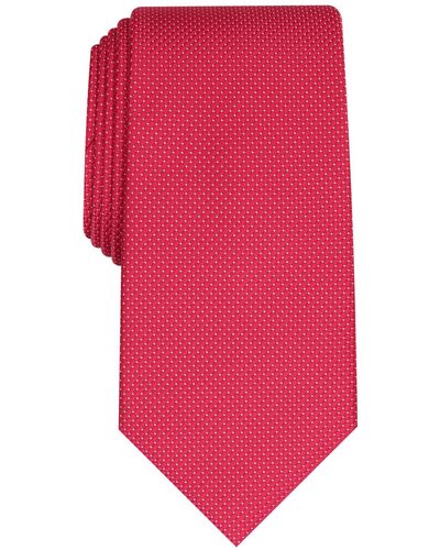 Club Room Parker Classic Grid Tie - Red