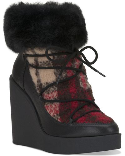 Jessica Simpson Myina Wedge Ankle Booties - Black