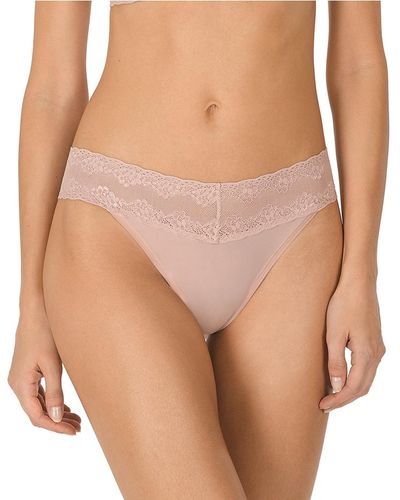 Natori Bliss Perfection Lace-waist Thong Underwear 750092 - Brown