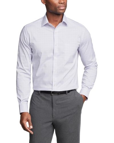 Van Heusen Regular Fit Ultra Wrinkle Resistant Flex Collar Dress Shirt - Gray