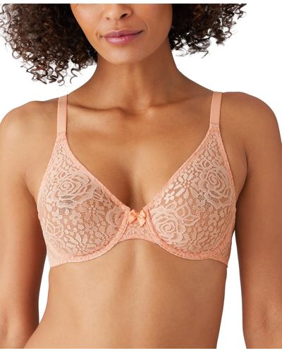 Wacoal Halo Lace Molded Underwire Bra 851205 - Brown
