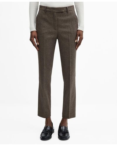 Mango Mid-rise Skinny Pants - Gray