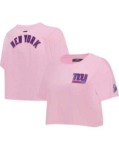 Pro Standard New York Giants Cropped Boxy T-shirt - Pink