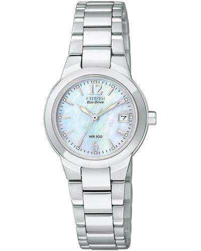 Citizen Women's Eco-drive Sport Stainless Steel Bracelet Watch 26mm Ew1670-59d - Metallic