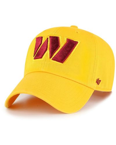 '47 Washington Commanders Clean Up Adjustable Hat - Yellow